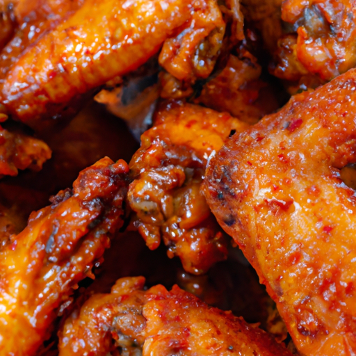 Crispy and caramelized BBQ wings fresh out of the oven